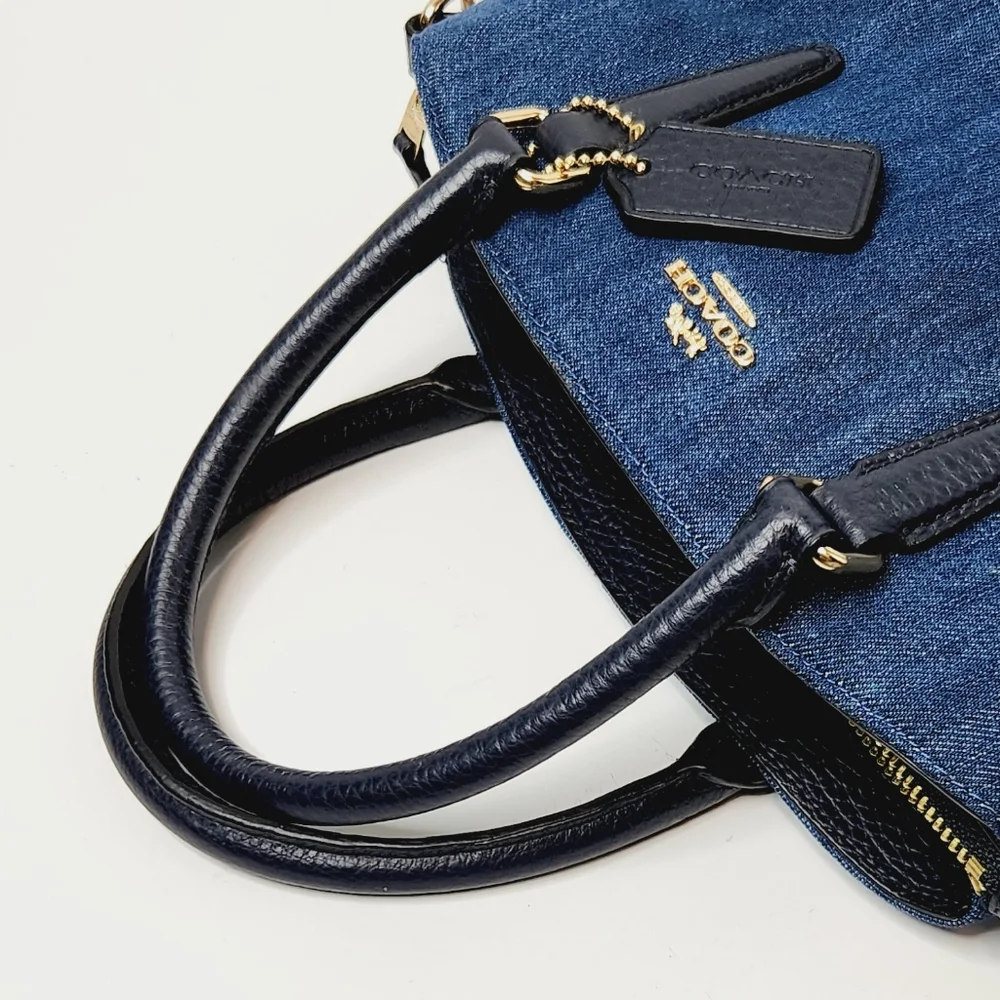 Coach Blue and Black Crossbody Bag - Picture 6 of 15